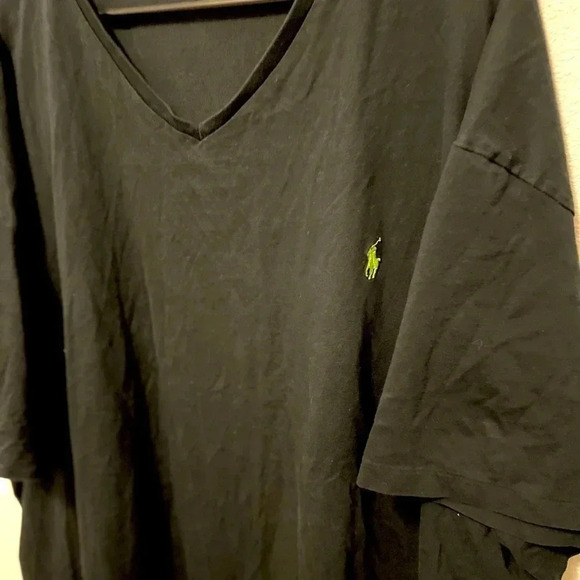 Polo Ralph Lauren Men’s Big Classic Fit Black V-neck tee size 4XB - Picture 3 of 4